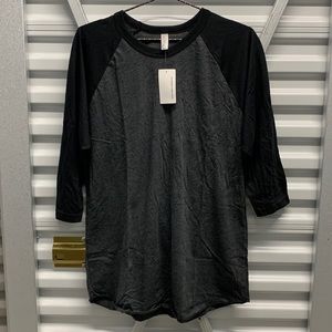 NWOT 3/4 Length Sleeve Baseball T-shirt Cotton Polyester Blend Spring Athletic X